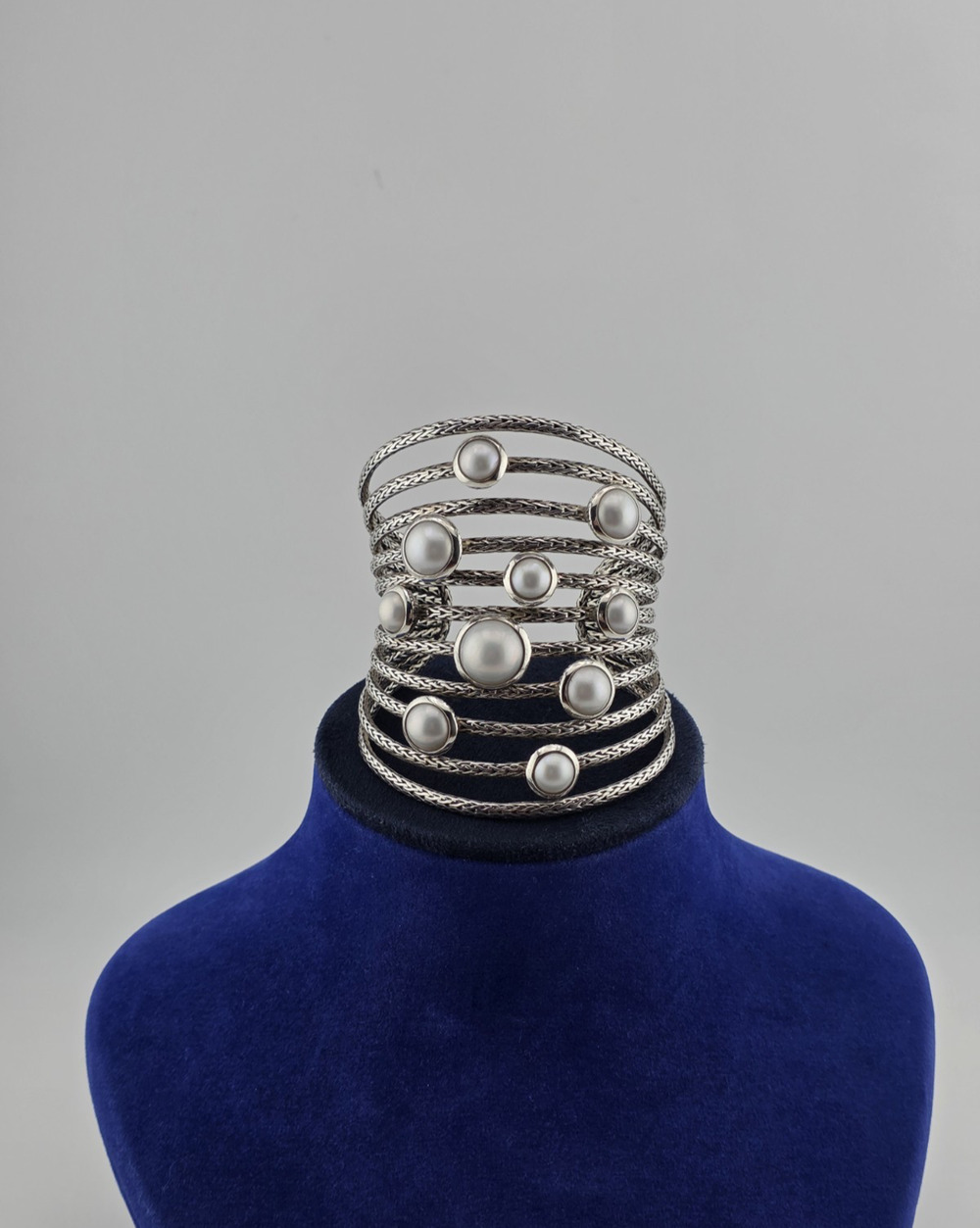 JOHN HARDY Chain Classic Sterling Silver & Mabe Freshwater Cultured Pearl Cuff